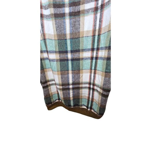 New without tags POL, Plaid Trucker Jacket, Sage Mocha Oversized Cotton SZ S - Picture 10 of 12